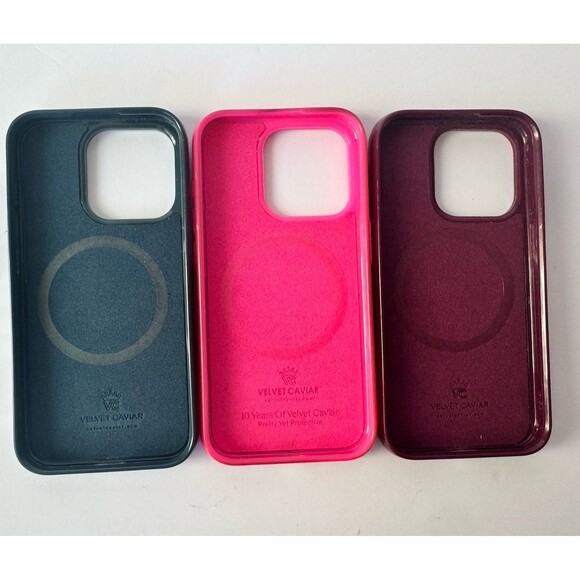 VELVET CAVIER iPhone 15 Pro Case Bundle - 3 Metallic & Matte Glossy Gently Used - Picture 8 of 9
